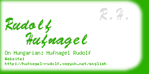 rudolf hufnagel business card